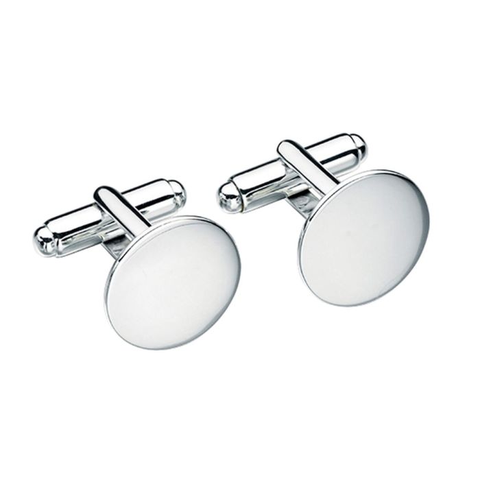 Round Sterling Silver Cufflinks