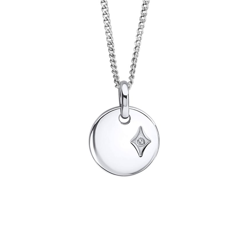 Children’s Silver Diamond Pendant on Chain