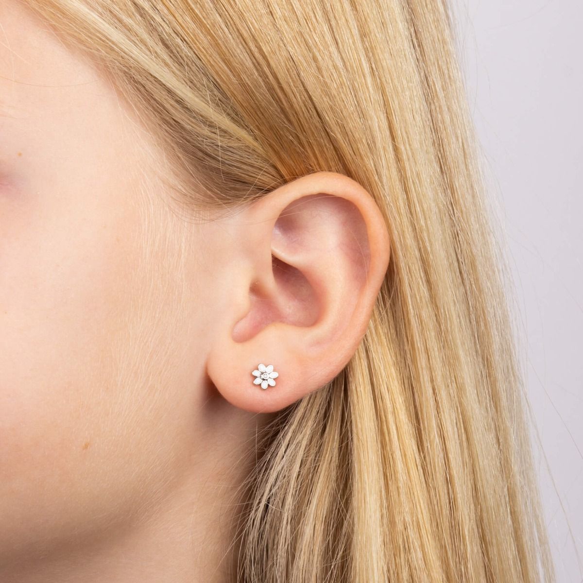 Children's Diamond Daisy Earrings – Poppy Elder Fine Jewellery