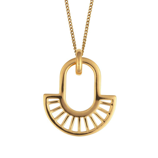 Art Deco Style Gold Necklace 