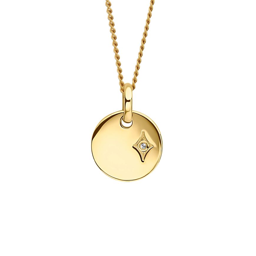 Children's Yellow Gold Diamond Pendant on Chain